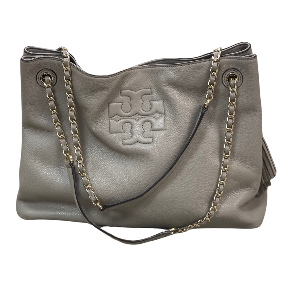 Authentic Tory Burch Leather Tote Bag